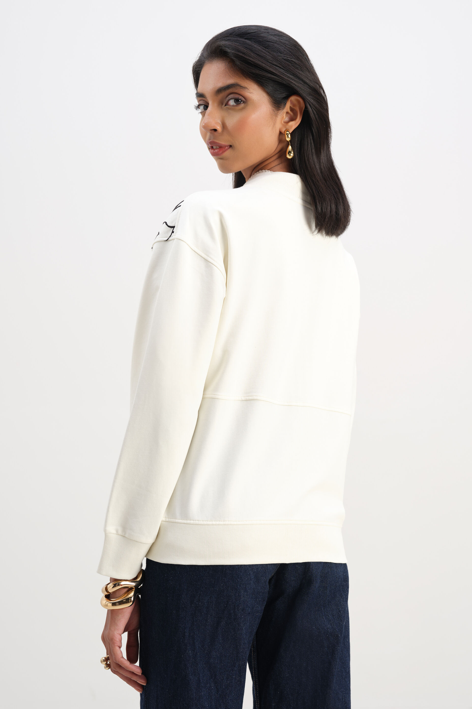 Blair Cream Cotton Jacket, Cream, image 4